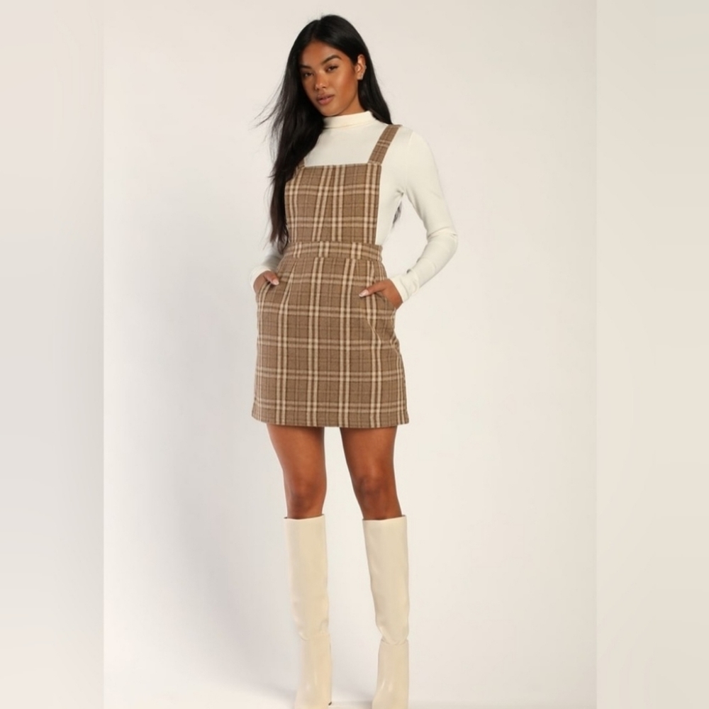 Plaid Pinafore Dress